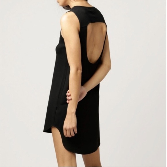 Revolve LNA Cardiff Dress Cut out High Low Hem T-Shirt Asymmetrical hem Black XS - Picture 3 of 16